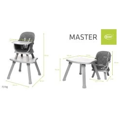 4Baby Master XXIII Grey 6-in-1 Kinderstoel -Mini Wereld Verkoop 4baby master xxiii grey 6 in 1 kinderstoel 15