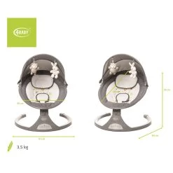 4Baby Rock 'n Relax XXIII Grey Swing Babyschommel -Mini Wereld Verkoop 4baby rock n relax xxiii grey swing babyschommel 14