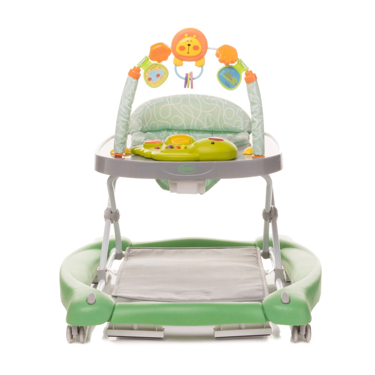 4Baby Swing'n Push Green 3- In-1 Loopstoel Met Schommelfunctie 4 4Baby Swing'n Push Green 3- In-1 Loopstoel Met Schommelfunctie - Afbeelding 2