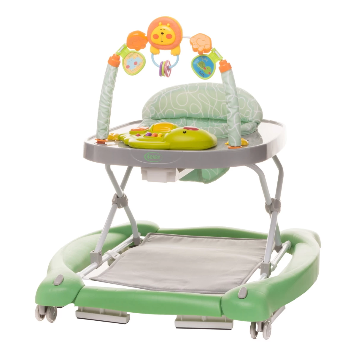 4Baby Swing'n Push Green 3- In-1 Loopstoel Met Schommelfunctie 3 4Baby Swing'n Push Green 3- In-1 Loopstoel Met Schommelfunctie