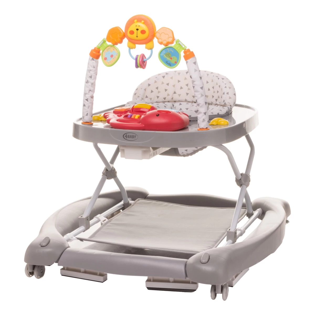 4Baby Swing'n Push Grey 3- In-1 Loopstoel Met Schommelfunctie 3 4Baby Swing'n Push Grey 3- In-1 Loopstoel Met Schommelfunctie