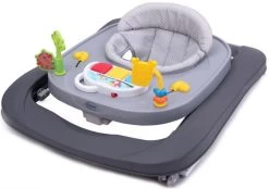 4Baby Walk 'n Push Dark Grey Loopstoel 7022 -Mini Wereld Verkoop 4baby walk n push dark grey loopstoel 7022 2
