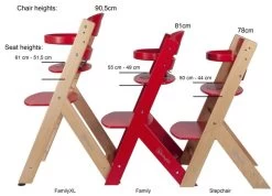 Babygo Family Naturel Meegroei Kinderstoel 5851 -Mini Wereld Verkoop Difference Height Stepchair Family FamilyXL 4