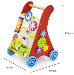 Viga Activity Walker Multicolor Houten Loopwagen 50950 -Mini Wereld Verkoop Viga Activity Walker Multicolor Houten Loopwagen 50950 7