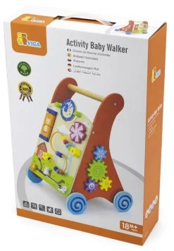 Viga Activity Walker Multicolor Houten Loopwagen 50950 -Mini Wereld Verkoop Viga Activity Walker Multicolor Houten Loopwagen 50950 8