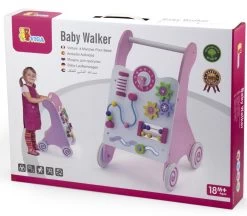Viga Activity Walker Roze Houten Loopwagen 50178 18 Viga Activity Walker Roze Houten Loopwagen 50178 -Mini Wereld Verkoop Viga Activity Walker Roze Houten Loopwagen 50178 8
