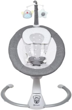 Babygo Homey Set Grey/Black Babyschommel En Kinderstoel 19023 -Mini Wereld Verkoop babygo homey grey swing babyschommel 109 2 1 1 2