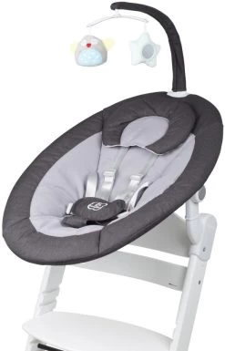Babygo Homey Set Black/White Babyschommel En Kinderstoel 19014 -Mini Wereld Verkoop babygo homey set dark greywhite babyschommel en kinderstoel 19014 3