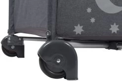 Babygo MoonStars Grey Melange Campingbed 4801 -Mini Wereld Verkoop babygo moonstars grey campingbed 4