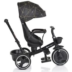 Cangaroo Fusion Black Driewieler Met Duwstang 110337 -Mini Wereld Verkoop cangaroo fusion black driewieler met duwstang 110337 5
