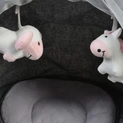 Cangaroo ISwing Light Grey Babyschommel 8116 -Mini Wereld Verkoop cangaroo iswing babyschommel knuffels 1