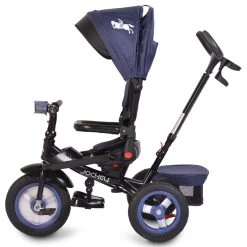 Cangaroo Jockey Trike Beige Stars Driewieler Met Duwstang En Zonnekap -Mini Wereld Verkoop cangaroo jockey trike driewieler met duwstang en zonnekap 31 1