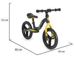 Cangaroo Kiddy Zwart/Geel Loopfiets 109567 -Mini Wereld Verkoop cangaroo kiddy zwart geel loopfiets 109567 4