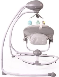 Cangaroo Woodsy Grey 2-in-1 Swing Elektrische Babyschommel -Mini Wereld Verkoop cangaroo woodsy swing elektrische babyschommel 4