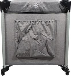 Ding Stripe Grey Melange Deluxe Campingbed DI-271804 -Mini Wereld Verkoop ding campingbed deluxe grey opbergvak01k