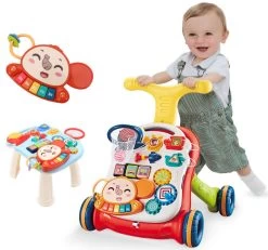 Eco Toys Study Desk Walker Yellow Loopwagen HC505278 -Mini Wereld Verkoop eco toys study desk walker yellow loopwagen hc505278 3