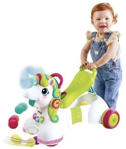 Infantino Sensory Smilin' Shimmer 3-in-1 Eenhoorn Loopwagen BK-227018 -Mini Wereld Verkoop infantino sensory 3 in 1 eenhoorn loopwagen 5