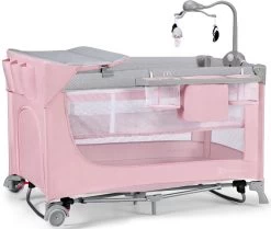 Kinderkraft Leody Pink Campingbed Met Accessoires KCLEOD00PNK00AC -Mini Wereld Verkoop kinderkraft leody pink campingbed met accessoires kcleod00pnk00ac 3 1920x1920