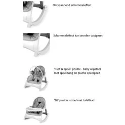 Lorelli Alex Cameo Rose Stars Baby Rocker Wipstoel 1011012-2148 -Mini Wereld Verkoop lorelli stars baby rocker 1 2