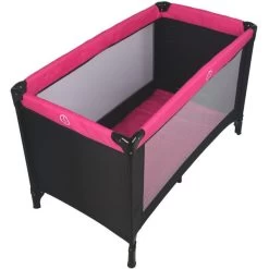 Ding Basic Pink Campingbedje -Mini Wereld Verkoop mamaloes basic campingbed roze schuin boven 1