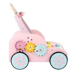 Eco Toys Roze Houten Activiteiten Loopwagen HC494888 -Mini Wereld Verkoop mamaloes eco toys roze houten activiteiten loopwagen hc494888 00