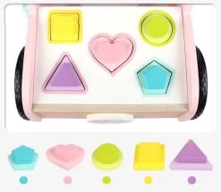 Eco Toys Roze Houten Activiteiten Loopwagen HC494888 -Mini Wereld Verkoop mamaloes eco toys roze houten activiteiten loopwagen hc494888 00000