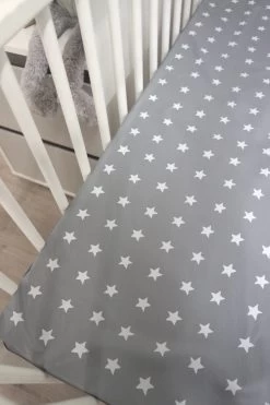 MamaLoes Grey/White Stars Boxdek W-388571 -Mini Wereld Verkoop mamaloes grey white stars boxdek w 388571 8