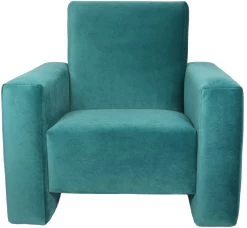 Ding Jamie Velvet Petrol Kinderfauteuil DI-34205