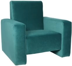 Mini Wereld Verkoop -Mini Wereld Verkoop mamaloes kinderfauteuil velvet turquoise 04k