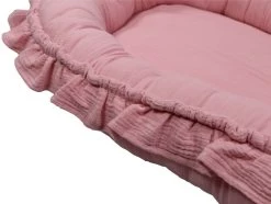 MamaLoes Soft Cotton Ruffle Licht Roze Babynest ML020113 -Mini Wereld Verkoop mamaloes soft cotton ruffle licht roze babynest ml020113 4