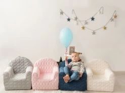 Albero Mio Velvet Grijs Kinderfauteuil -Mini Wereld Verkoop mamaloes velvet grijs kinderfauteuil 2