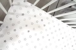 MamaLoes White/Grey Stars Boxdek W-388588 -Mini Wereld Verkoop mamaloes white grey stars boxdek w 388588 8