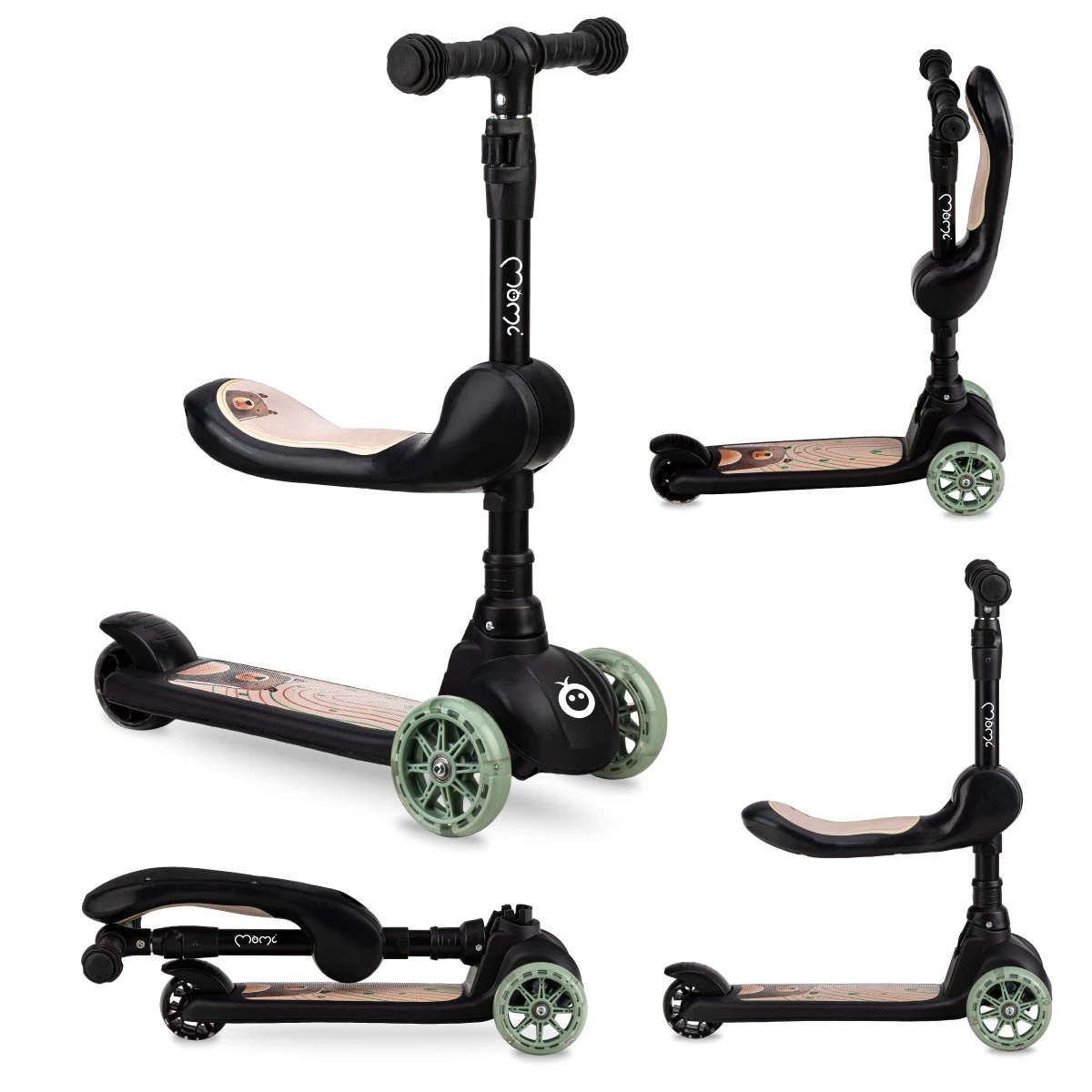 Momi Kiuru Black 2-in-1 Step/Loopfiets HUBA00035 12 Momi Kiuru Black 2-in-1 Step/Loopfiets HUBA00035 - Afbeelding 10