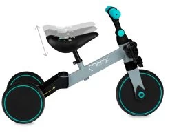 Momi Loris Grey/Turquoise 4-in-1 Ride-On Loopfiets ROBI00041 -Mini Wereld Verkoop momi loris grey turquoise 4 in 1 ride on loopfiets robi00041 7
