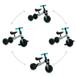 Momi Loris Grey/Turquoise 4-in-1 Ride-On Loopfiets ROBI00041 -Mini Wereld Verkoop momi loris grey turquoise 4 in 1 ride on loopfiets robi00041 9