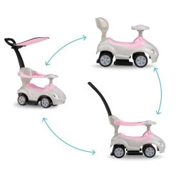 QKids Lolo Pink 2-in-1 Ride-on Loopauto QKIDS00006 -Mini Wereld Verkoop qkids lolo pink 2 in 1 ride on loopauto qkids00006 7