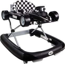 Tryco F1 Racer Black 2-in-1 Loopstoel En Loopwagen TR-362703 -Mini Wereld Verkoop tr 362703 tryco f1 racer black 2 in 1 walker 01